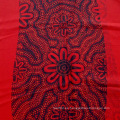 Rojo poliéster 30d impresión digital gasa bufanda mujeres